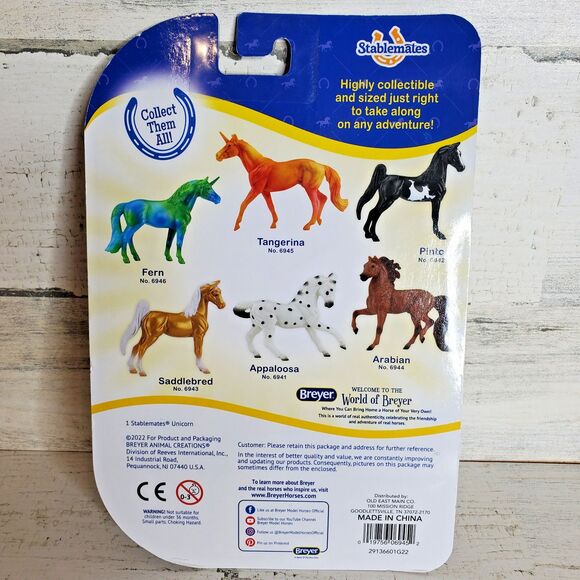 Breyer Stablemates Unicorn Collection Red-Orange Tangerina No. 6945 NEW, SEALED - Picture 3 of 4
